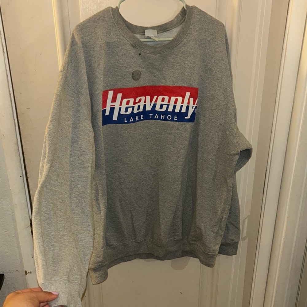 Gray Heavenly Lake Tahoe Sweatshirt- UNISEX